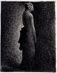 Den svarta knuten, omkring 1882. Mått 0,31 x 0,23 m. Paris, Musée d