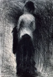 Kvinna sedd från baksidan, c1880-1891