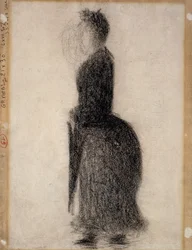 Kvinna med ett parasoll; Kvinna med paraply, ca 1883