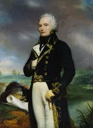 Porträtt av Viscount Alexandre-Francois-Marie de Beauharnais (1760-94) efter en målning av J. Guerin
