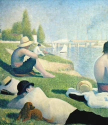 Badande vid Asnières, 1884, detalj av 2136