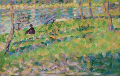 Franska: Paysage, man assis