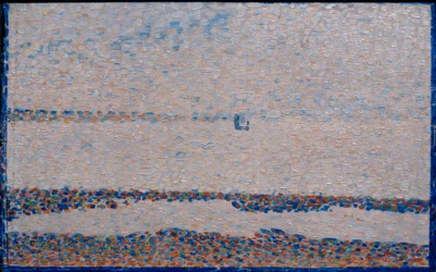 La Plage, en båt vid Gravelines (Strand bei Gravelines)
