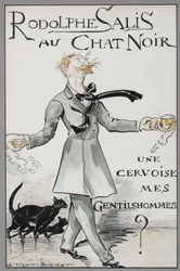 Rodolphe Salis med den svarta katten, ca. 1890.