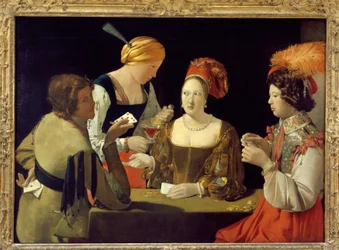 Cheeur med diamanternas ess - av Georges de La Tour, Louvren, ca 1635