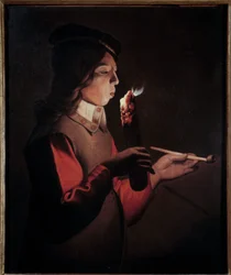 Den unge rökaren Målning av Georges de La Tour (1593-1652)