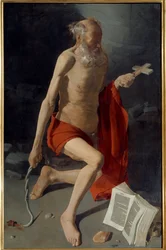 Sankt Jerome. Målning av Georges De La Tour (1593-1652)