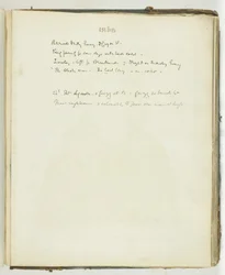 Untitled [sida med text som rör Broadlands], 1868.