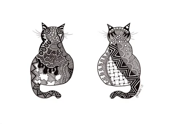 Couple of Cats, 2015 (bläck på bristolkartong)