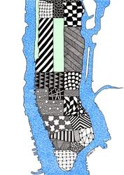 Manhattan, 2015 (tusch på bristolkartong)