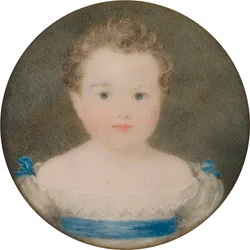 Porträtt av Orlando George Charles Bridgeman, efteråt 3:e Earl Bradford, som barn (1819-1898), c.1821-22 (olja och duk)