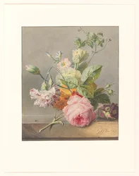 Blommigt stilleben Blomsterarrangemang