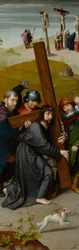 Kristus bär korset, med korsfästelsen, c.1510 (olja på ekpanel)