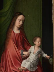 Detalj av en yttre panel av Kristi dop, ca 1502-08 (olja på panel)