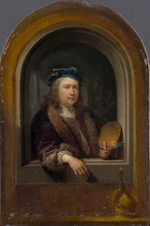 Självporträtt med palett, ca. 1660.