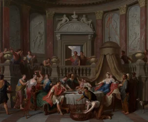 Cleopatras bankett, ca 1700 (olja på duk)