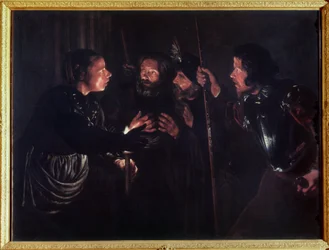Sankt Peters förnekelse. Målning av Gerard Seghers (1591-1651). Olja på duk