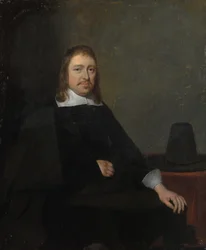Porträtt av en sittande man, sent 1650-tal eller tidigt 1660-tal.