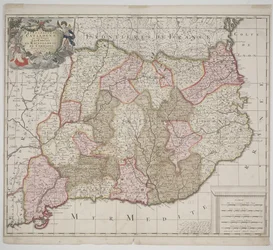 Furstendömet Katalonien, ca 1702 (handfärgad etsning)