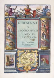 Titelsida till del 2, "Germania geographic maps illustrated", 1593