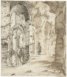 Ruinerna av palatsunderbyggnaderna av Septimius Severus, Rom