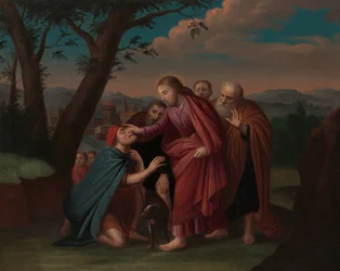 Kristus helar den blinde, ca. 1725-30.