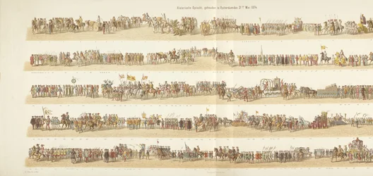Historisk procession, hölls i Rotterdam den 21 maj 1874 (titel på objektet)