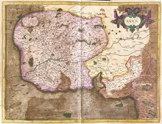 Anjou, länder i Loire, Frankrike (gravyr