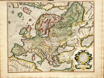 Atlas eller kosmografiska meditationer om världen och tillverkade Fugura Europa: Livland, Ryssland