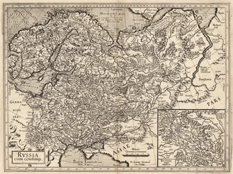 Ryssland cum Confinijs. Karta över Ryssland, 1587.