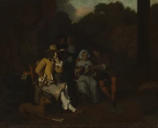 En musikalisk fest, tidigt 1650-tal.