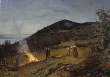 Midsommareld, ca. 1895