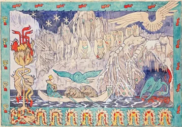 Jättens lya - Munthe, Gerhard (1849-1929) - 1892 - Akvarell, Gouache på papper - 78,5x112,9 - National Museum of Art, Oslo