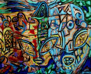 Alien Abstract,2019 (olja på duk)
