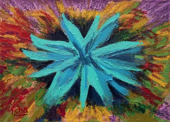 Blue Agave, 20018 (olja på duk)