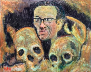 Crumb Skulls (hyllning till R.Crumb), 2019 (olja på duk)