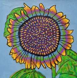 Joyous Sunflower II, 2024 (olja på duk)