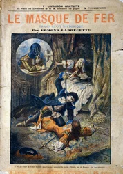 Le Masque de Fer, omslag till Edmond Ladoucettes roman som publicerades i flera delar i slutet av 1800-talet.