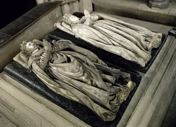 Avbildningar av Henrik II (1519-59) och Katarina de