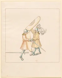 Freydal, The Book of Jousts and Tournament of Emperor Maximilian I: Combats on Foot (Jousts) (Volume III): Plate 156