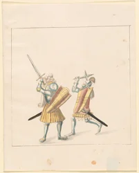 Freydal, The Book of Jousts and Tournament of Emperor Maximilian I: Combats on Foot (Jousts) (Volume III): Plate 155