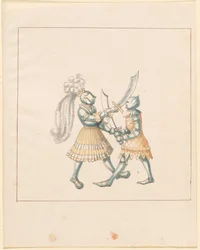 Freydal, The Book of Jousts and Tournament of Emperor Maximilian I: Combats on Foot (Jousts) (Volume III): Plate 153