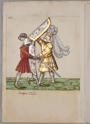 Illustration från kejsar Maximilian I:s turneringsbok, 1512-1515