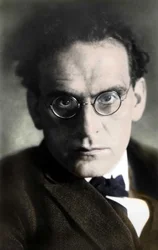 Porträtt av Otto Klemperer (1885-1973), tysk dirigent.