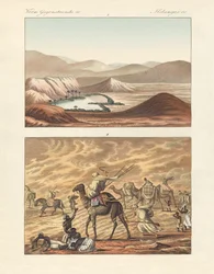 Om Sahara (färgad gravyr)