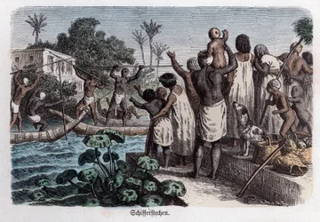Forntida historia. Egypten. Vattenspel ... (gravyr)