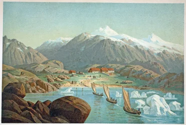 Båtarnas ankomst till Friedrichstal, sid. London, 1874