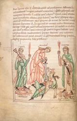 Arundel 44 f.34v, Ödmjukhetens seger (vellum)