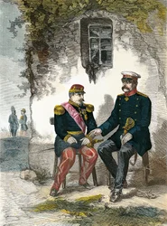 Bismarck samtalar med Napoleon III efter hans tillfångatagande i slaget vid Sedan den 2 september