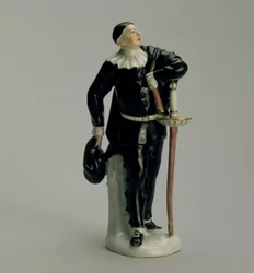 Kapten från Commedia dellArte-serien av Wenzel Neu (d.1774), för Kloster-Veilsdorf-fabriken, 1764-5 (porslin)
